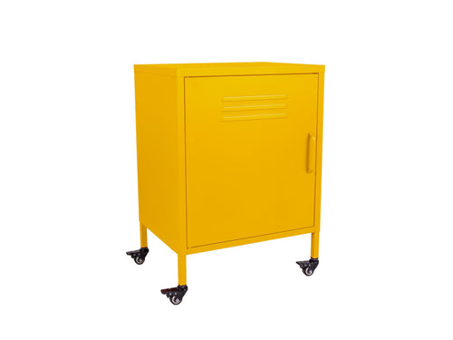 MaximaVida metalen lockerkastje Finn met wieltjes 52 x 40 x 67 cm okergeel - vtwonen shop