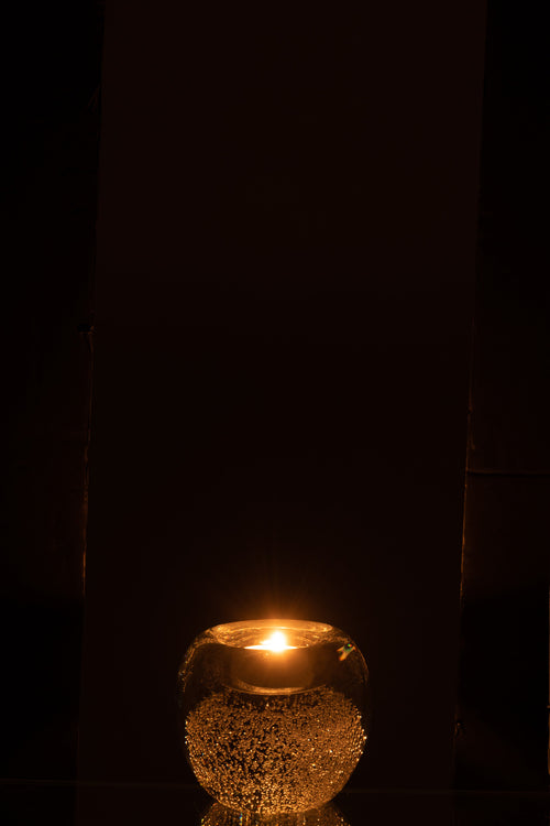 J-Line theelichthouder Presse-Papier - transparant - glas