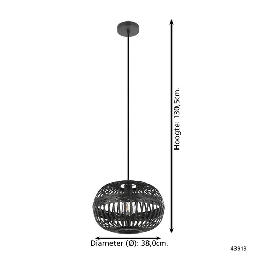 EGLO hanglamp Towcester - zwart