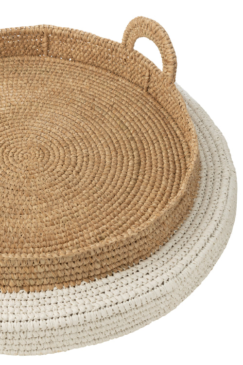 J-Line plateau Drijvend - polystyreen - wit/naturel