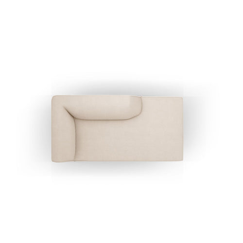 Cosmopolitan Design - Ligstoel rechts Siena structurele stof beige - 181x93x69cm