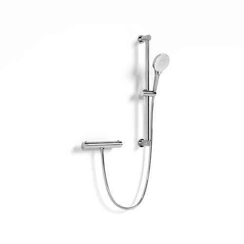 LOMAZOO thermostatische doucheset Varo - met handdouche - chroom - h.o.h. 12 cm