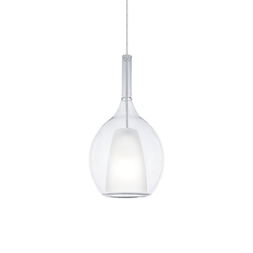 Ideal Lux KALIQUE 18 cm bolvormige hanglamp met transparante fitting, 1x E27