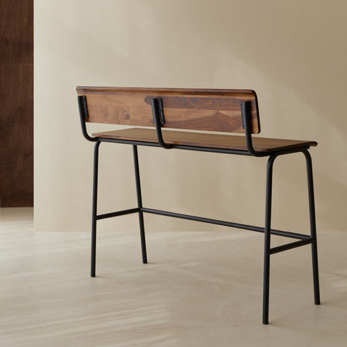 Tikamoon Hoge bank in massief palissander en metaal - Bruin - vtwonen shop