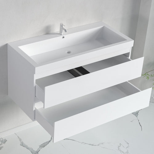 LOMAZOO badkamermeubel Monaco - zwevend - glanzend wit - 100 cm