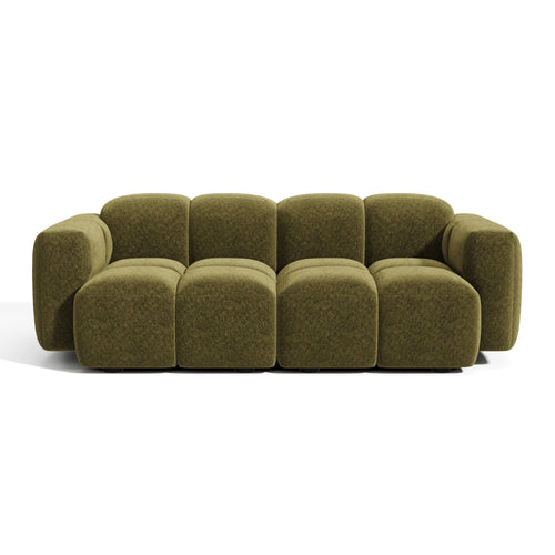 Premium Interiors - Modulaire bank MOSS - fluweel met structuur  180cm
