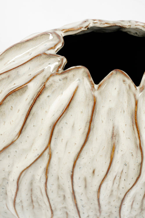 Mica Decorations Jovi Vaas - L43 x B23 x H41 cm - Keramiek - Wit - vtwonen shop