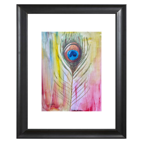 Catchii poster Peacock Feather Neon - meerkleurig - 297x210 cm