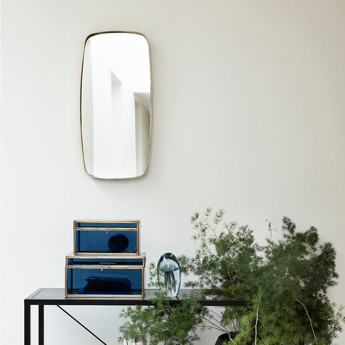 Hübsch wandspiegel Retro - ijzer/spiegelglas - 29x2xh59cm