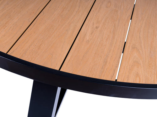 MaximaVida ronde aluminium picknicktafel Bermuda Ø 250 cm zwart - vtwonen shop