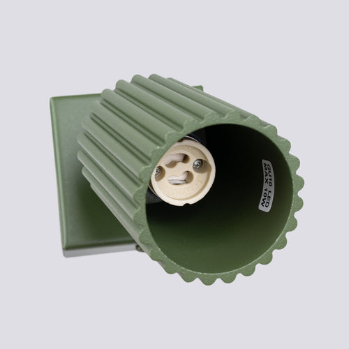 Sollux Lighting Wandlamp KARBON olijfgroen - 8x16x8cm