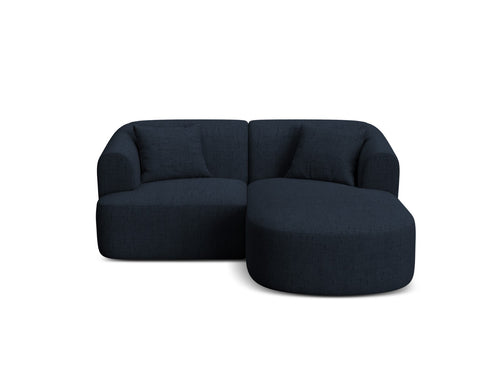 Cosmopolitan Design Modulaire hoekbank rechts Campi 3-zits, structurele stof koningsblauw - 156x180x70cm
