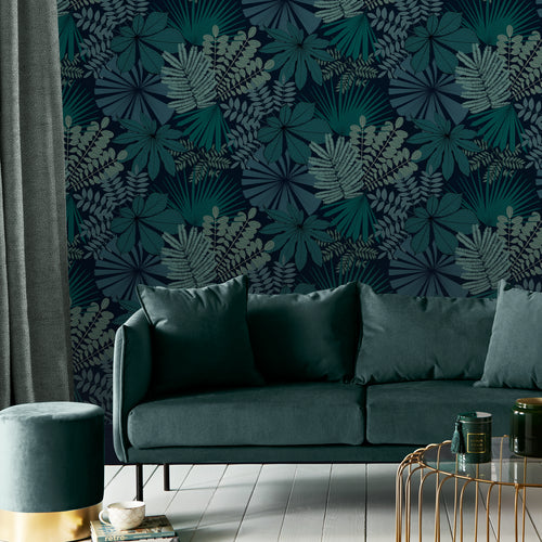 Graham & Brown Vliesbehang - Bohemia Blauwgroen