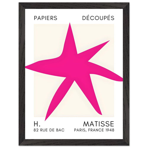 Artfulprints Poster met Lijst Matisse – Star of the sea pink   - 30x40 cm - Roze