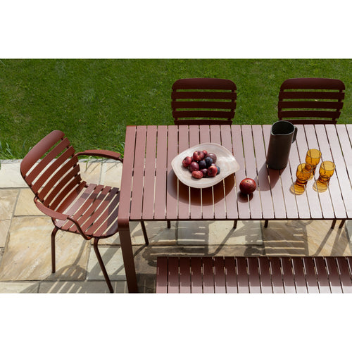 Zuiver Vondel Tuinstoel met Armleuning Rood - set van 2