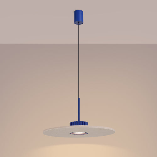 Sollux Lighting Hanglamp OVO 1 ultramaryna/beżowa filc Gx53 - 40x40x125cm