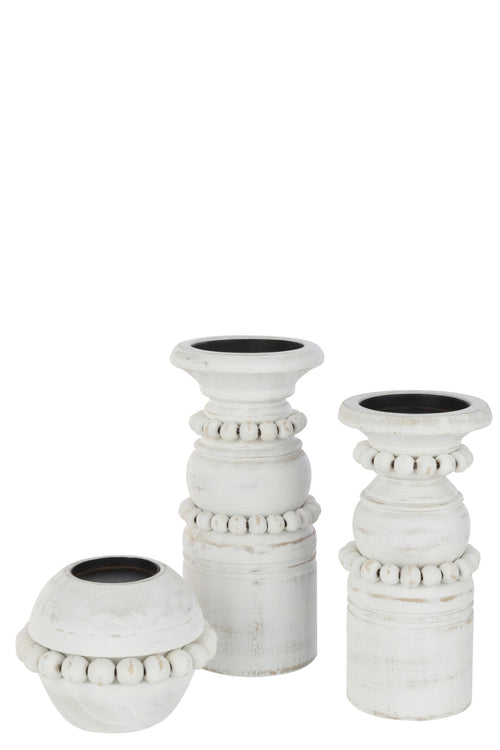 J-Line kaarshouder Pila - metaal - wit - large