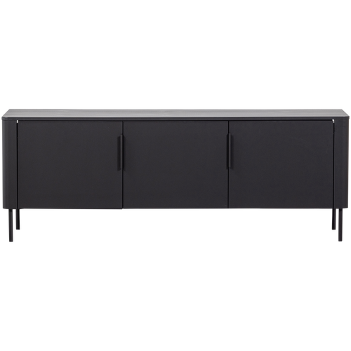 WOOOD tv meubel Gunnar - Grenenhout - Matzwart - 56x154x44