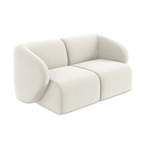 LaMiaSofa Tweezits modulaire bank Cervo - velours - lichtbeige - 174x94x75