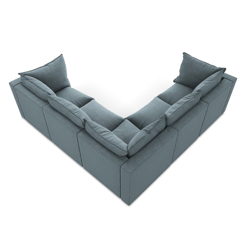 LaMiaSofa Modulaire hoekbank Ravenna - bouclé - jeans - 255x255x77