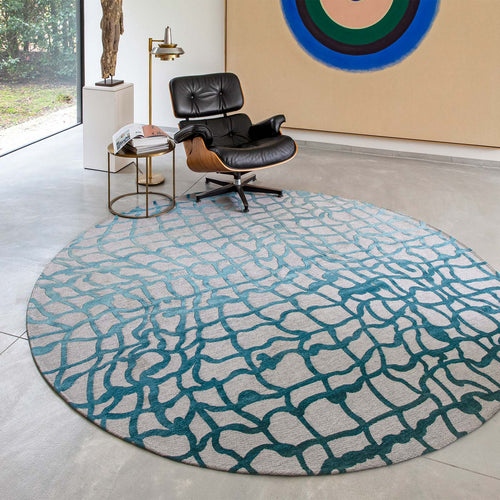 Louis De Poortere vloerkleed Blue Marine - blauw - 240x240cm