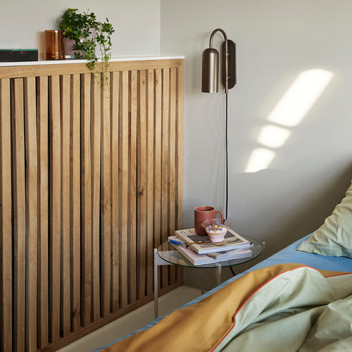 Hübsch theelichthouder Flux - kristal - 10x10xh4cm - vtwonen shop