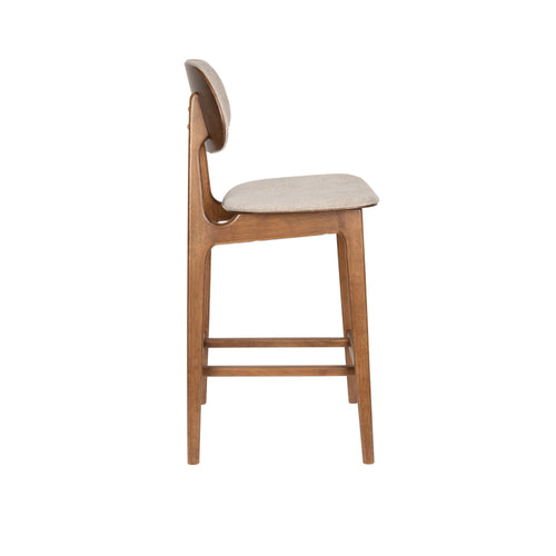 Dutchbone Marais Barkrukken 68,5 cm Walnoot kleur / Beige - Set van 2