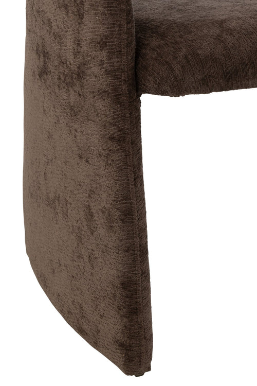 J-Line stoel Anise - textiel - donkerbruin
