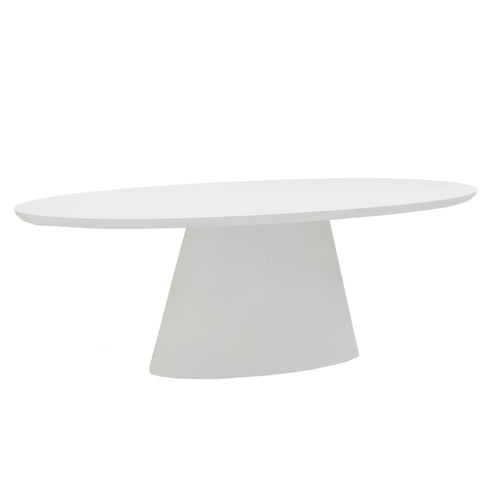 Giga Meubel Tuintafel Cleo - Ovaal 160cm - Wit Eco Composiet