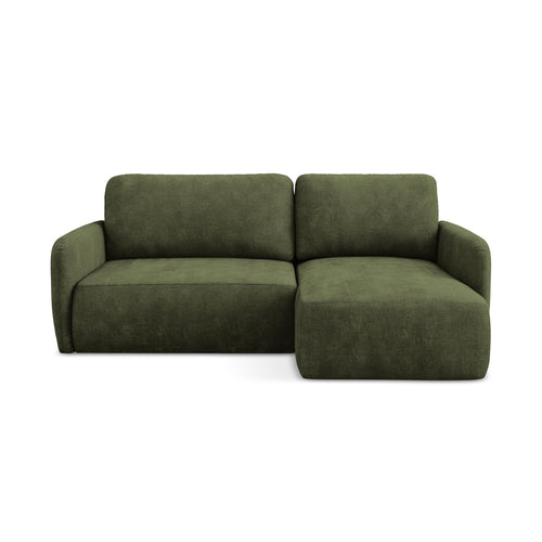 LaMiaSofa hoekbank rechts Corle - chenille stof - olijf - 207x148x86