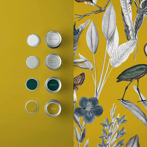 Graham & Brown Vliesbehang - Glasshouse Mustard - 10mx52cm - vtwonen shop