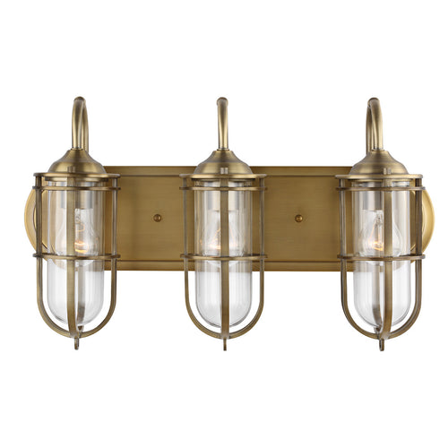 Urban Restoration Feiss 3-lichts wandlamp donker antiek messing IP44
