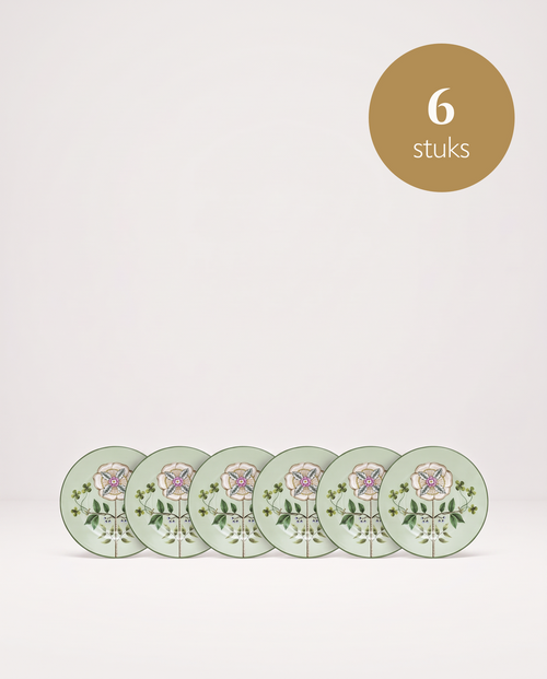 Pip Studio - Petit Fours - Lily & Lotus - Lichtgroen - 12 cm - Set van 6