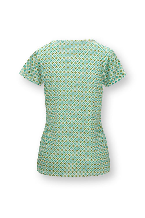 Pip Studio - Tilly Pyjama Shirt - Dames - Mojo - Groen - XS