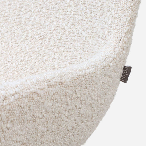 Nolon Nino-Isa Barkruk Bouclé Beige - Stof - Wit Onderstel - 75 cm - vtwonen shop