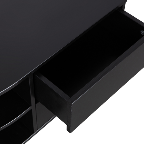 WOOOD tv-meubel rond links Finca - Zwart - 40x78x40 - vtwonen shop