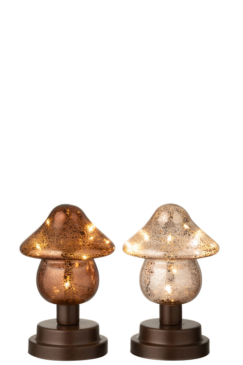 J-Line LED-lamp paddenstoel - 2 stuks - vtwonen shop