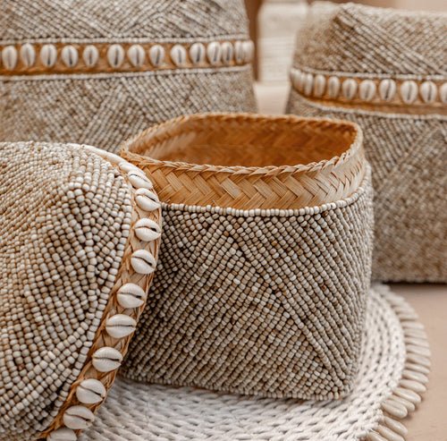 NOA MAY Offermand Nour - naturel - bamboe - 20 x 20 x 25 cm