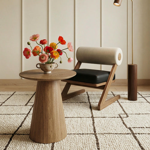 Furnhouse ronde salontafel Tango - Natuurlijk eikenhout - Ø 45 cm