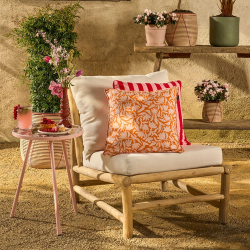 Mica Decorations Kelly Tuinkussens 45 X 45 X 10 cm - 2 Buitenkussens met Bloemenprint - Afneembare Hoes met Ritssluiting - Gerecyclede Polyester