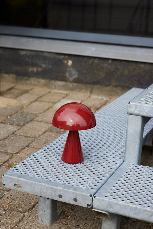 Hübsch draagbare lamp Mush - ijzer/polycarbonaat - ø15xh20cm led - vtwonen shop