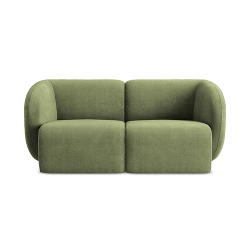 LaMiaSofa Tweezits modulaire bank Cervo - chenille stof - groente - 174x94x75