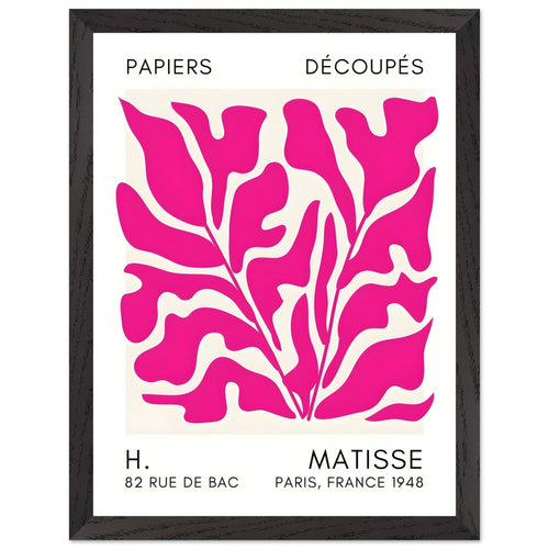 Artfulprints Poster met Lijst Matisse – Seabed shapes pink   - 30x40 cm - Roze