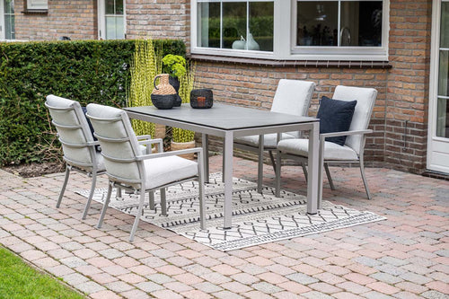 Garden Impressions Sergio tuinstoelen set van 4 taupe