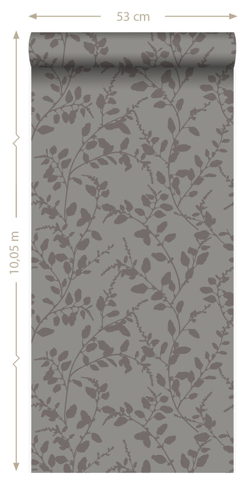 Origin Wallcoverings behang bladeren taupe - 53 cm x 10,05 m - 345930 - vtwonen shop