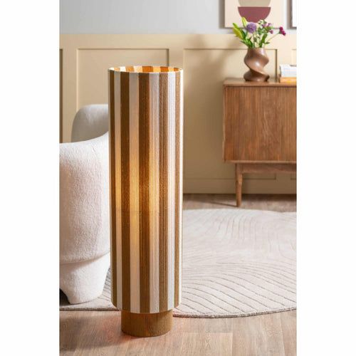 Leitmotiv vloerlamp Vienna Stripes - naturel - Ø28cm