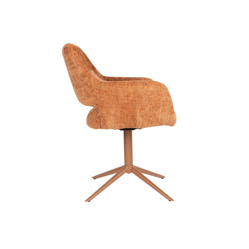 Housecraft Living Merel Eetkamerstoelen Armleuning Oranje - Set van 2