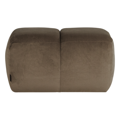 WOOOD poef Mojo - Velvet - Taupe - 45x84x64