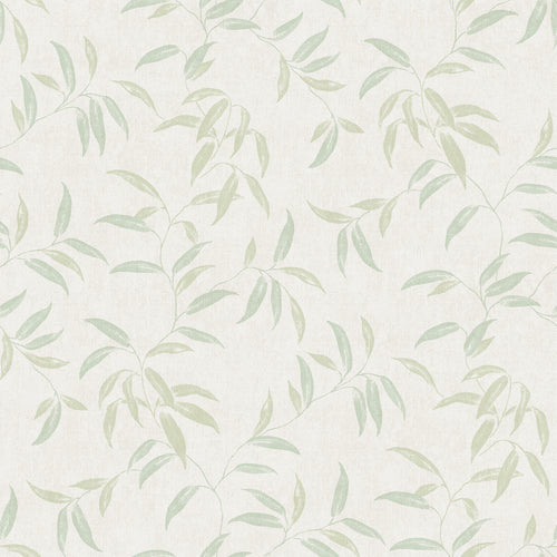 Sanders & Sanders behang bladeren vergrijsd groen - 53 cm x 10 m - 640235