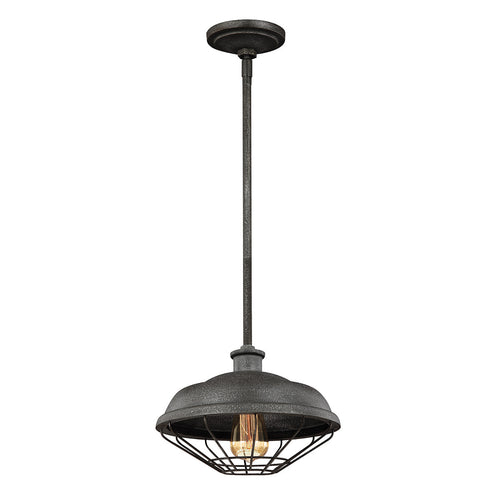 Elstead Lennex - 1-lichts plafondlamp van grijs metaal, E27
